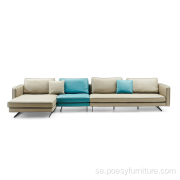 Modern soffa uppsättning för vardagsrum läder soffor